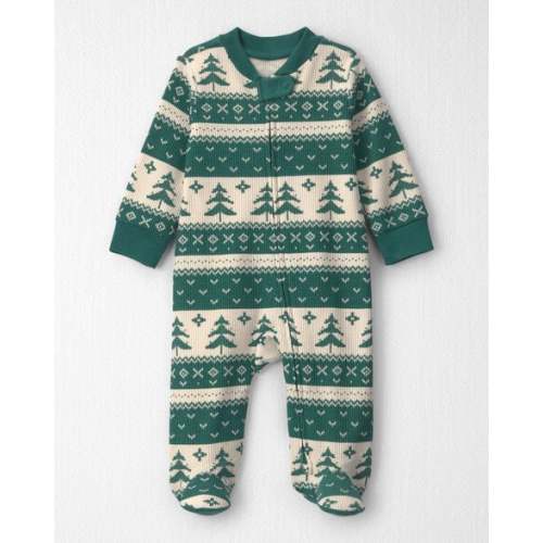 Baby Fair Isle Waffle Knit Sleep & Play Pajamas Made with Organic Cotton - Little Planet | Carter's