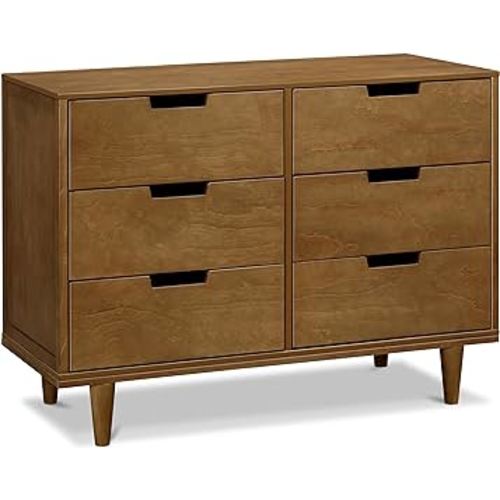 DaVinci Marley 6-Drawer Dresser - Baby Dresser for Nursery - Kids Bedroom Furniture - Double Chest of Drawers for Toddler Boys and Girls - Versatile Wood Dresser for Living Room, Hallway - Walnut