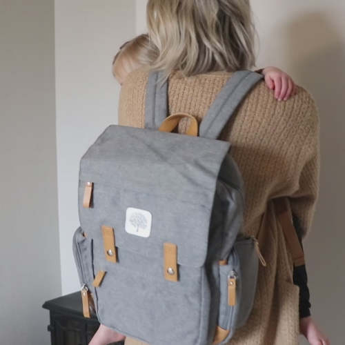 Diaper Backpack | Birch Bag - Cream | Parker Baby Co.