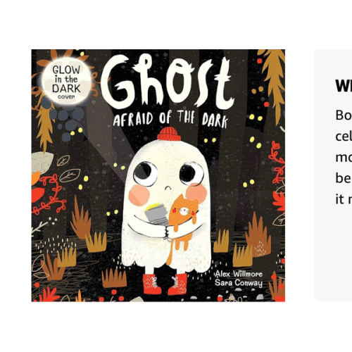 Ghost Afraid of the Dark | Halloween Picture Board Book for Toddlers with Glow-in-the-Dark Cover | Sweet Story About Bravery & Friendship | Bedtime Rhyming Story Book for Kids Scared of the Dark