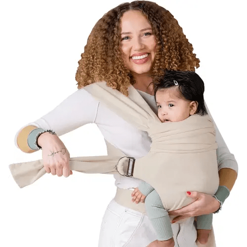 Lalabu The Simple Wrap Baby Wraps Carrier - Stylish Baby Sling Carrier for Newborns & Toddlers 13-28 lbs. Safety Tested, Easy-to-Use, Ergonomic, & Comfortable - Natural