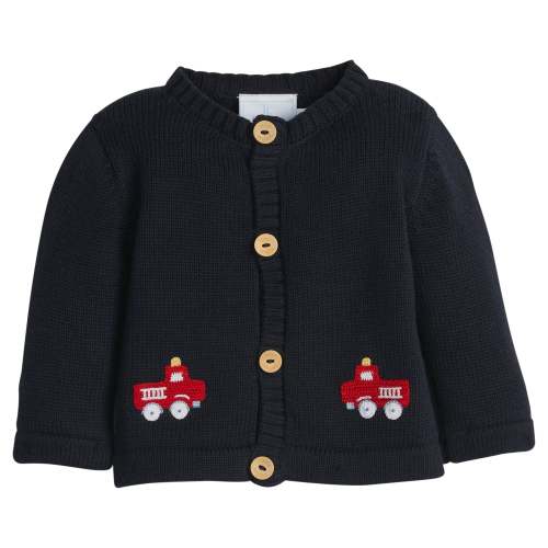 Crochet Cardigan - Fire Truck