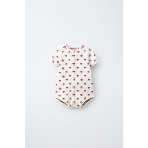 LITTLE HOUSES JACQUARD KNIT ROMPER - Ecru | ZARA United States