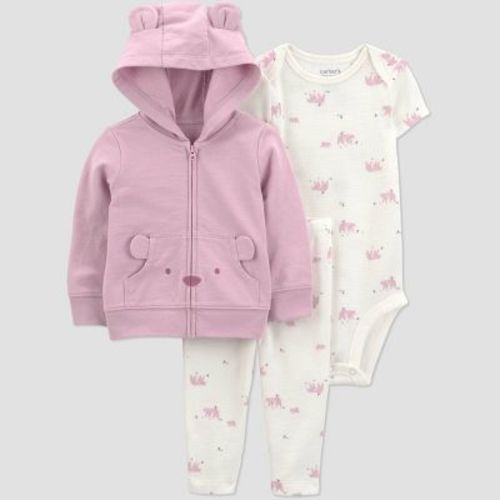 Carter's Just One You® Baby Girls' French Terry Bear Sweatshirt & Pants Set - Pink