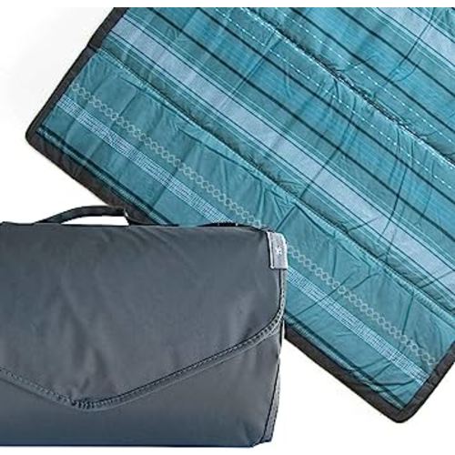 Little Unicorn – Shoreline Stripe Indoor/Outdoor Blanket | 100% Polyester | Water Resistant | Simple Clean | Wipeable Material | Easy to Carry | Babies and Toddlers | Machine Washable | 5’ x 5’