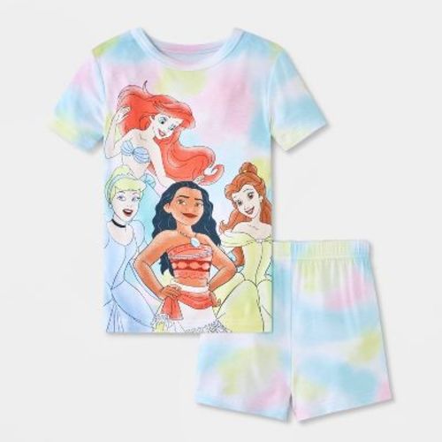 Toddler Girls' 2pc Disney Princess Short Sleeve Viscose Set 2T