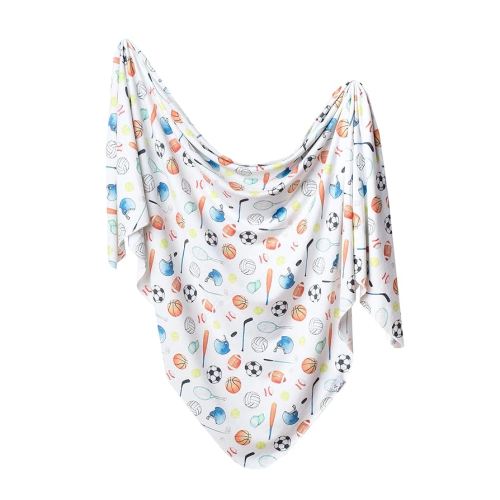 Copper Pearl Large Premium Knit Baby Swaddle Receiving Blanket Varsity