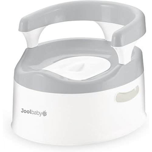 Jool Baby Potty Chair for Toddler Toilet Training - Splash Guard & Back Support (Gray)