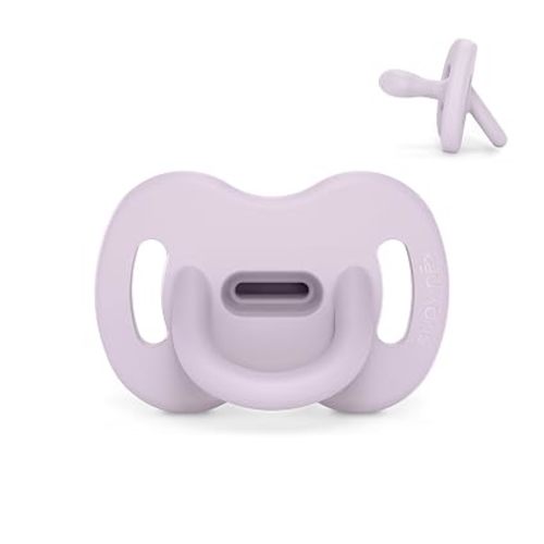 Color Essence SX PRO Silicone Baby Pacifier 1Pk, Made with 100% Soft Silicone, Baby Essentials Perfect for Breastfeeding Babies, Designed in Spain, 0-6 Mths, Lavender