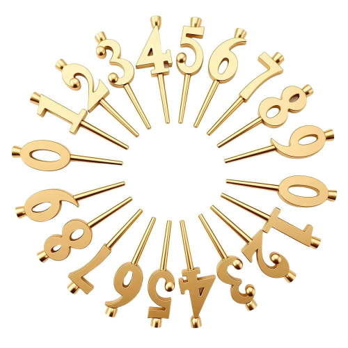 Reusable Number Birthday Candle Holder Set, Silver Metal Digital Cake Topper Decorations 0-9 Adjustable Birthday Cake Candle Stand for Anniversary Party