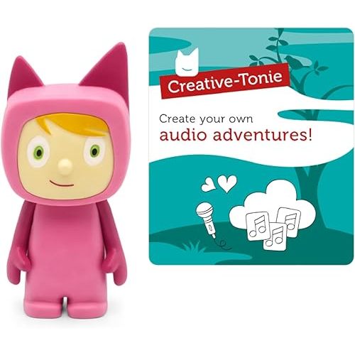 Tonies Creative Audio Character - Record and Upload up to 90 Minutes of Your Own Stories and Songs - Pink/Light