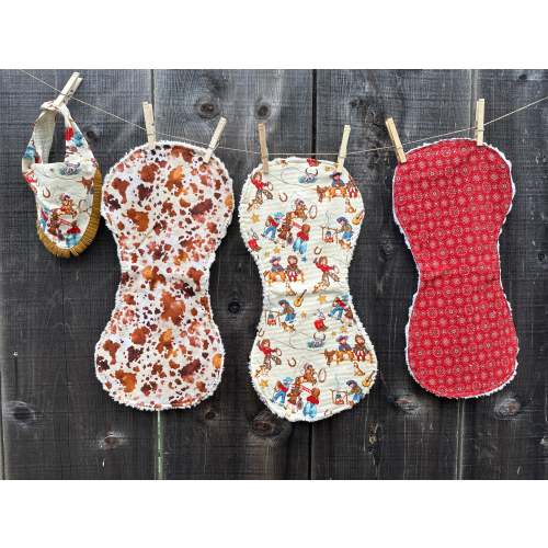 Cowkids, Cowhide and Red Bandana Buckaroo Baby Bibs BUNDLE