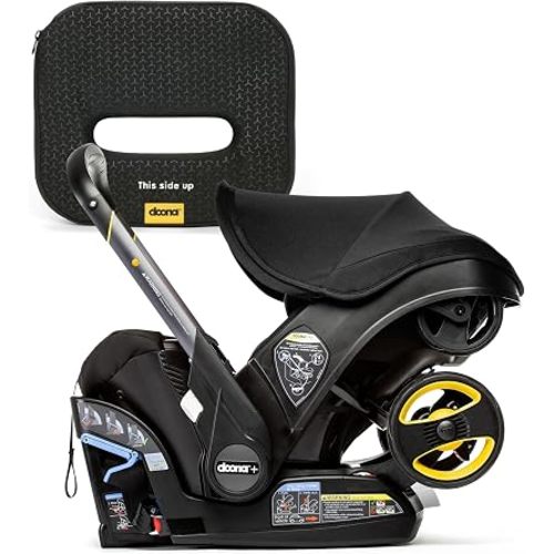 Doona Car Seat & Stroller, Black + SensAlert Child Car Seat Alert