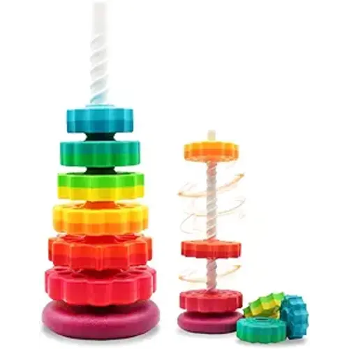 LBAIBB (1 PCS Spinning Stacking Toys,Spin Toy ABS Plastic and Color Rainbow Design,Focus on Children Educational and Interactive Learning's Stack Toys, Suitable for Gifts for Boys and Girls