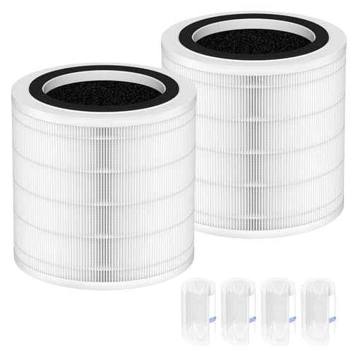 2 Pack H7126 True HEPA Filter Compatible with GoveeLife Mini Air Purifier, 3-in-1 H13 True HEPA Filters H7126-RF for Govee Air Purif-ier, 4 Extra Pre-Filters