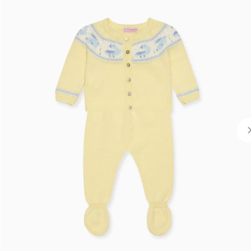 Newborn Take home | Lemon Kayra Cotton Baby Knitted Set | La Coqueta US – La Coqueta Kids