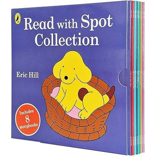 Read with Spot Collection 8 Storybooks Set(Happy Birthday Spot!, Spot and his Grandma, Spot's New Game, Spot's Garden, Spot's Camping Trip, Spot's Tummy Ache, Spot's Show-and-Tell & Time For Bed Spot)