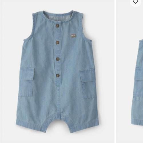 Baby Beach Cruiser Chambray Sleeveless Romper | Carter's