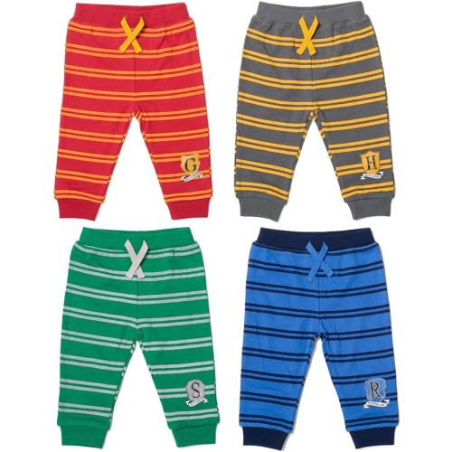 Harry Potter Hufflepuff Slytherin Ravenclaw Baby 4 Pack Jogger Pants Newborn to Infant