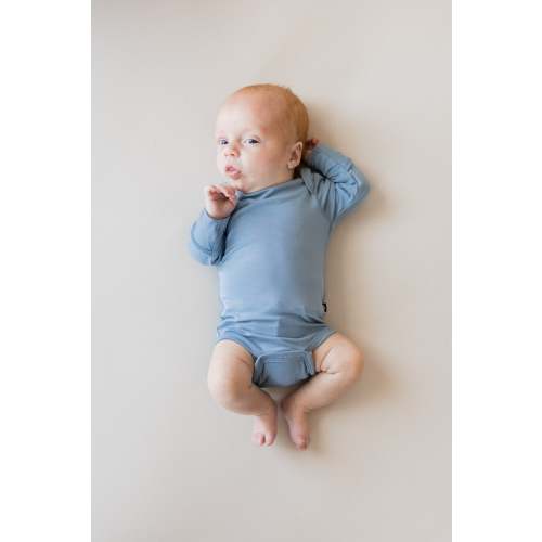 Long Sleeve Bodysuit in Slate | Infant Bodysuit | Kyte Baby