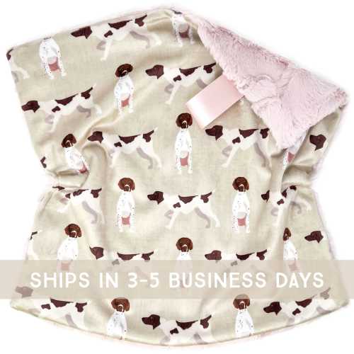 Lovey: Stone Pointers. German Shorthair Pointer Lovey. GSP Baby Gift. Dog Lovey. Lovie. Lovey for Babies. Boy. Neutral. Brown. PYO.