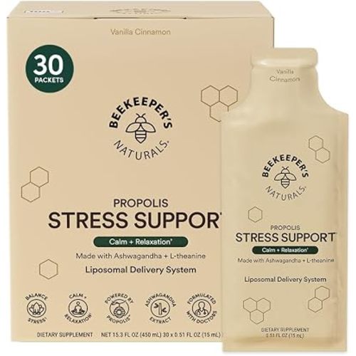 Beekeeper's Naturals Ashwagandha Liposomal Stress Support Packets 30ct