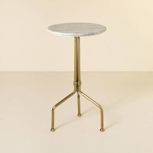 Marble and Brass Accent Side Drink Table - Hearth & Hand™ with Magnolia