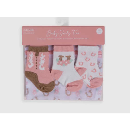 Yeehaw little cowgirl sock set