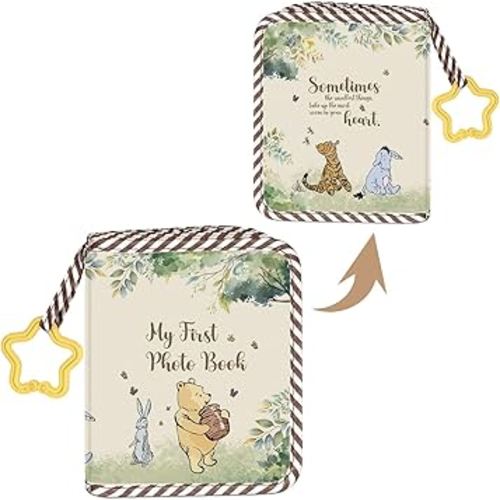 Winnie Baby Memory Soft Album, My First Family Album Photo, Pooh Toddler photo album, My First Photo Book, Winnie Baby Photo Albums for Babies Newborn for Newborn Toddler Kids 5.5 x 7 inch