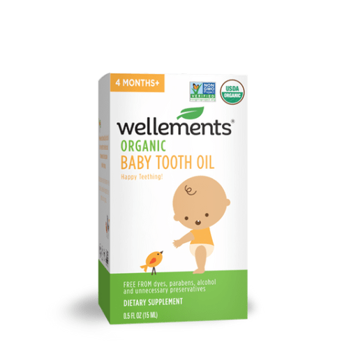 Organic Teething Products - Baby Tooth Oil For Sale - Teething Remedies For Babies (Certified Vegan & Free Shipping) Wellements®