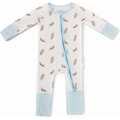 Bamboo Little Ultra-Soft Convertible Baby Romper - Gender Neutral Baby Clothes with 2-Way Zipper, Footless Onesie and Sleepwear, Unisex