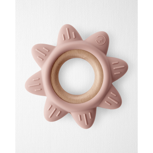 Little Planet Silicone & Wood Teether - Pink