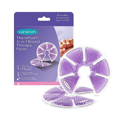 Lansinoh Breast Therapy Packs with Soft Covers, Hot and Cold Breast Pads, Breastfeeding Essentials for Moms, 2 Pack