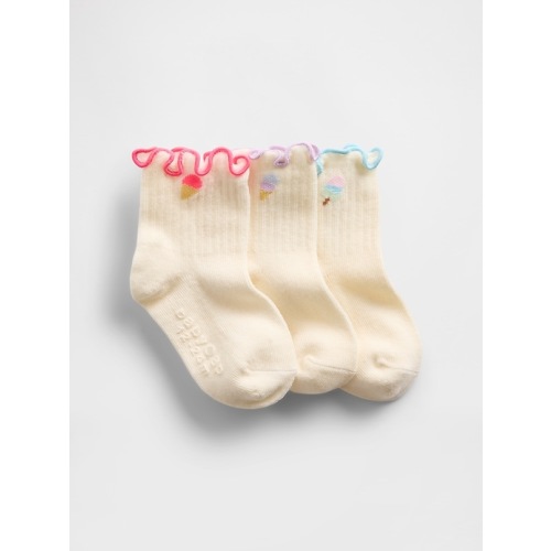 Baby & Toddler Ruffle Crew Socks (3-Pack)