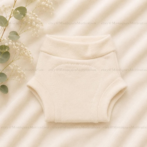 Merino Wool Diaper Cover: Two layers in wet zone