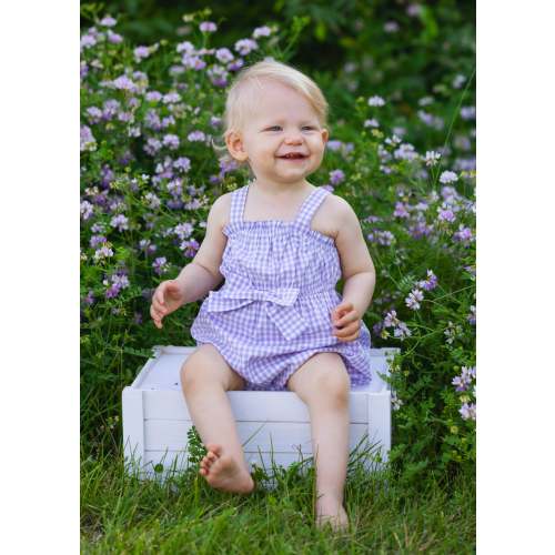 Super Bloom Baby Romper with Bow – Mabel + Honey