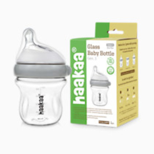 Haakaa Glass Baby Bottle - 4 Oz