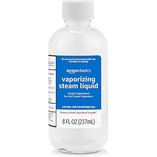Amazon Basics Vaporizing Steam Liquid Cough Suppressant Medication, 8 Fl Oz (Pack of 1) (Previously Solimo)