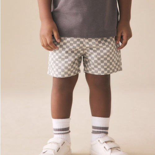 Buy Neutral Checkerboard Pull On Shorts (3mths-7yrs) from Next USA