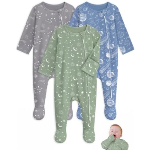 Unnivoll Baby Sleepers 100% Organic Cotton Baby Pajamas Boys Girls Clothes