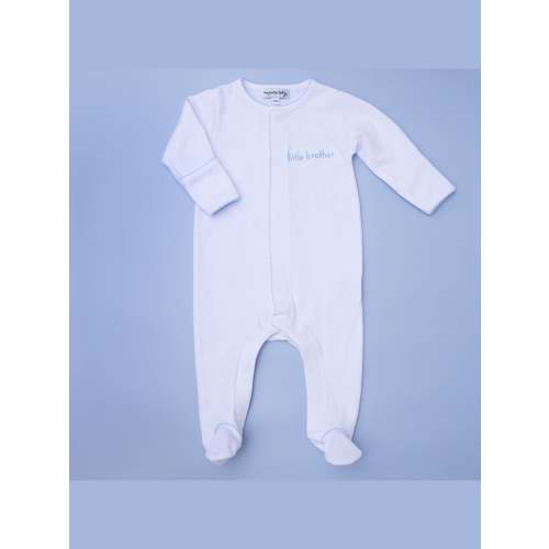 Little Brother Embroidered Footie – Posh Tots Children's Boutique