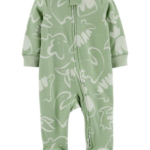 Green Baby Dinosaur 2-Way Zip Cotton Sleep & Play | oshkosh.com