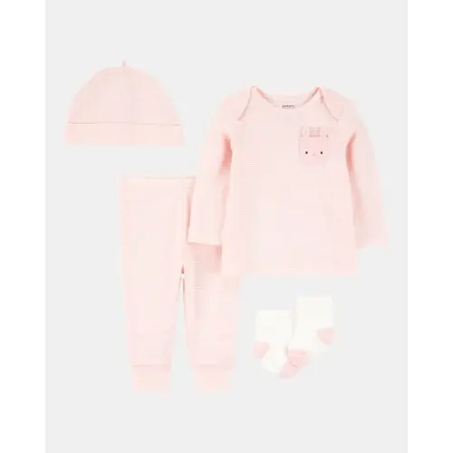 Baby 4-Piece Bunny Outfit Set - Pink/White | Carter's