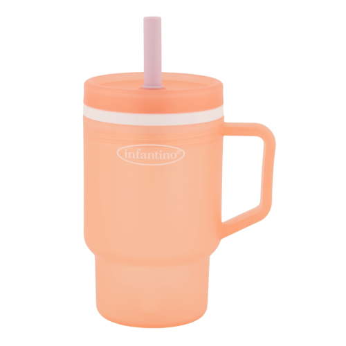 Infantino My 1st Tumbler – Adorable 10 oz. Training Cup with Toddler-Friendly Straw and Handle, Cherry Blossom