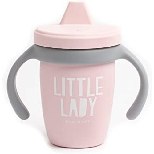 Bella Tunno Happy Sippy Cup - Transition Sippy Cups for Baby 6 Months and Older with Removable Handles and Non-Toxic, BPA Free Silicone, Little Lady, 8 oz