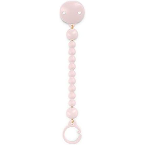 Suavinex Color Essence Silicone Baby Pacifier Clip, Single Piece 100% Soft Silicone Chain, Baby Accessories and Essentials, Designed in Spain, Rose