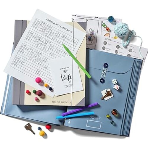 Savor|2025 Updated Edition Family Emergency Binder ™ | Custom Dyed Cloth Expanding File Folder for Important Papers, Babysitter Binder, Birth Certificates, Social Security Cards, Passports, Photos