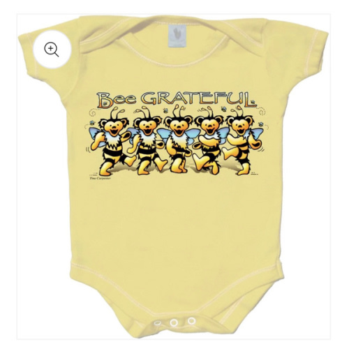 Grateful Dead "Bee Grateful" Baby Onesie Romper