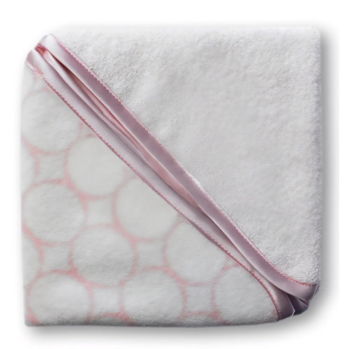 Organic Cotton Terry Velour Baby Washcloths - Pastel Pink Mod Circles – SwaddleDesigns