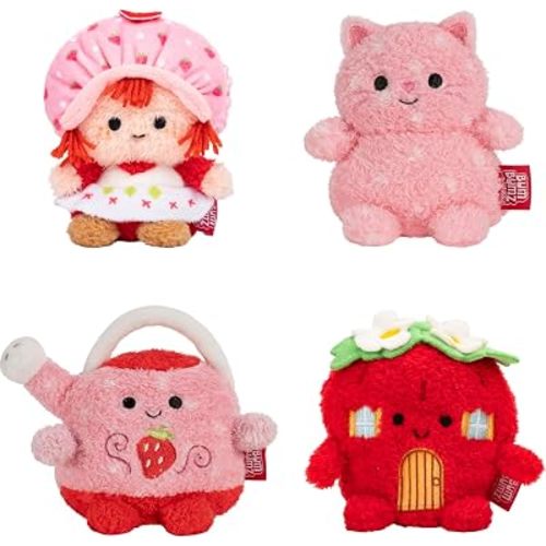 BumBumz Strawberry Shortcake 4.5" Plush 4-Pack (Four Collectibles)